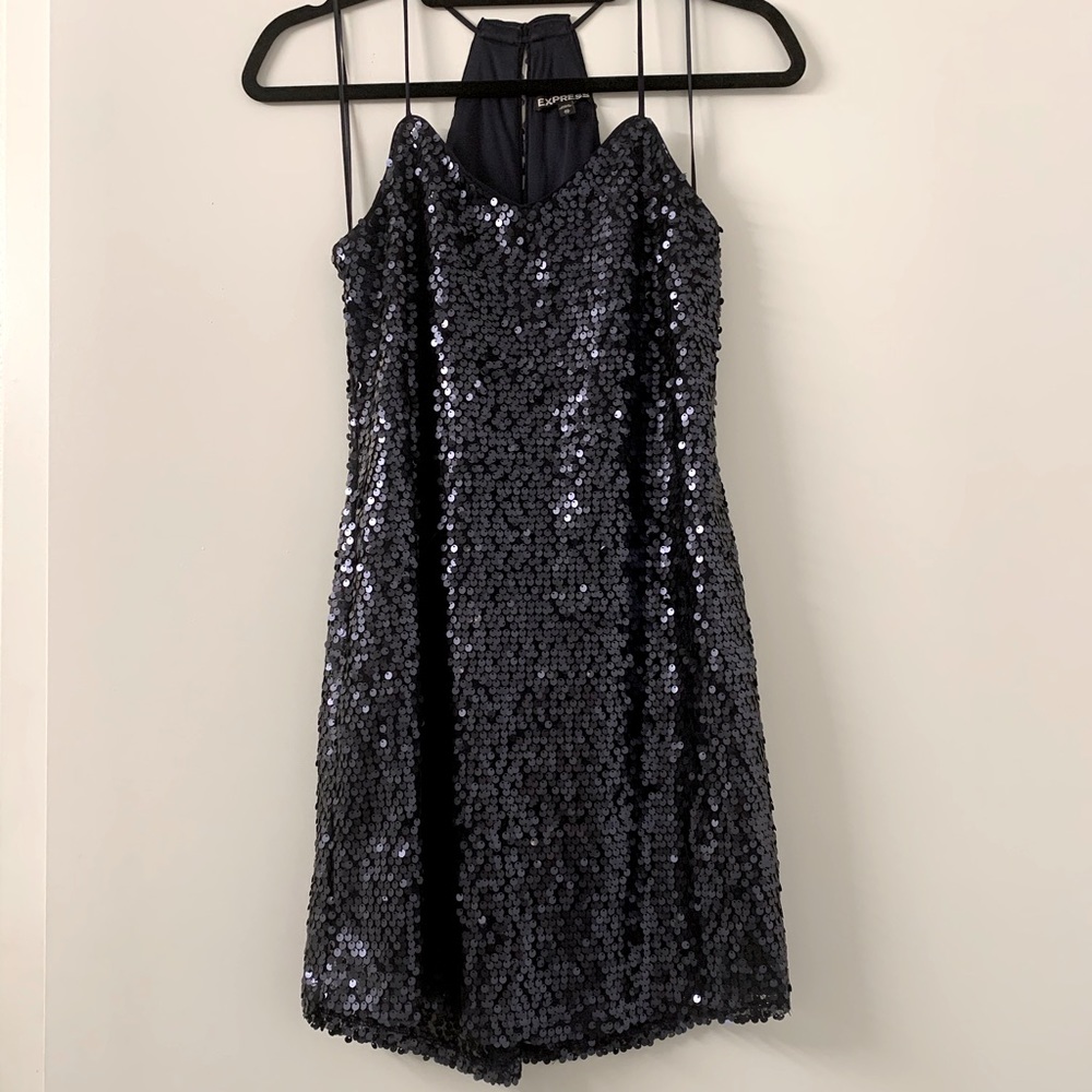Blue Sequin Dress